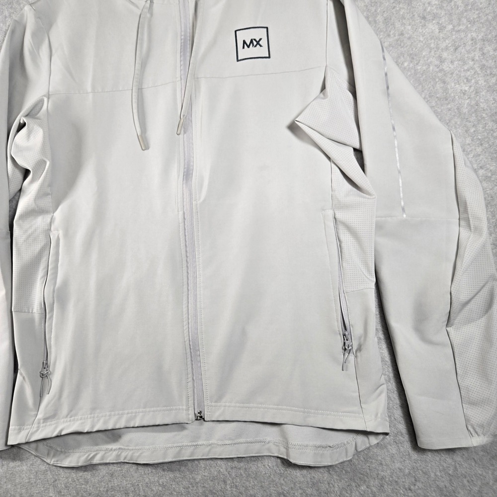 Truwear Expedition Lifestyle Hooded Jacket Mens Medium Gray Full Zip Mesh Back - Picture 3 of 12